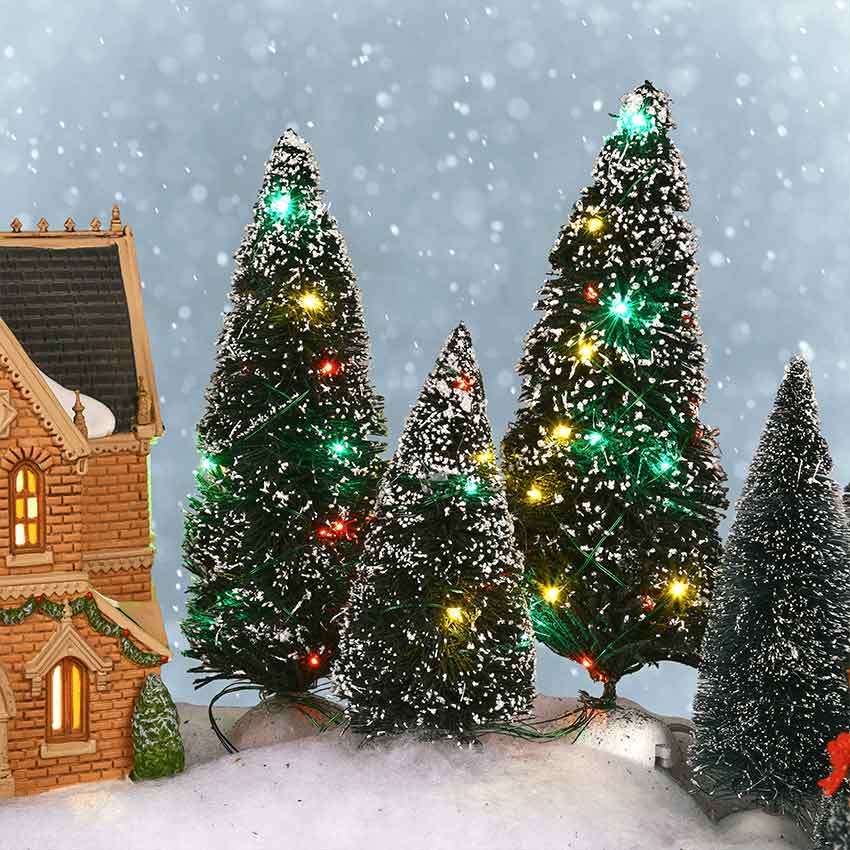 D-56 Village Tree: Lit Twinkling Trees