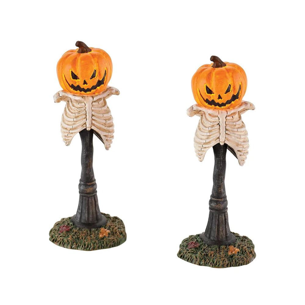 D-56 Halloween Collectible: Street Lights Creepy Pumpkin