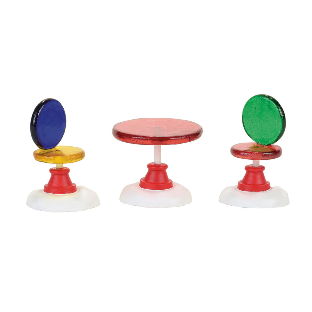 D-56 Christmas Accessory: Candy Corner Table & Chairs