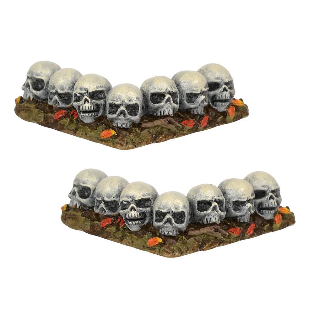 D-56 Collectible: Row Of Skulls Curved