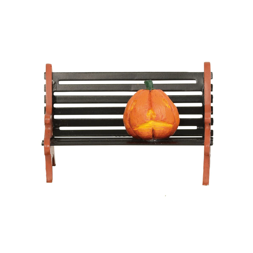 D-56 Collectible: Haunted Pumpkin Bench