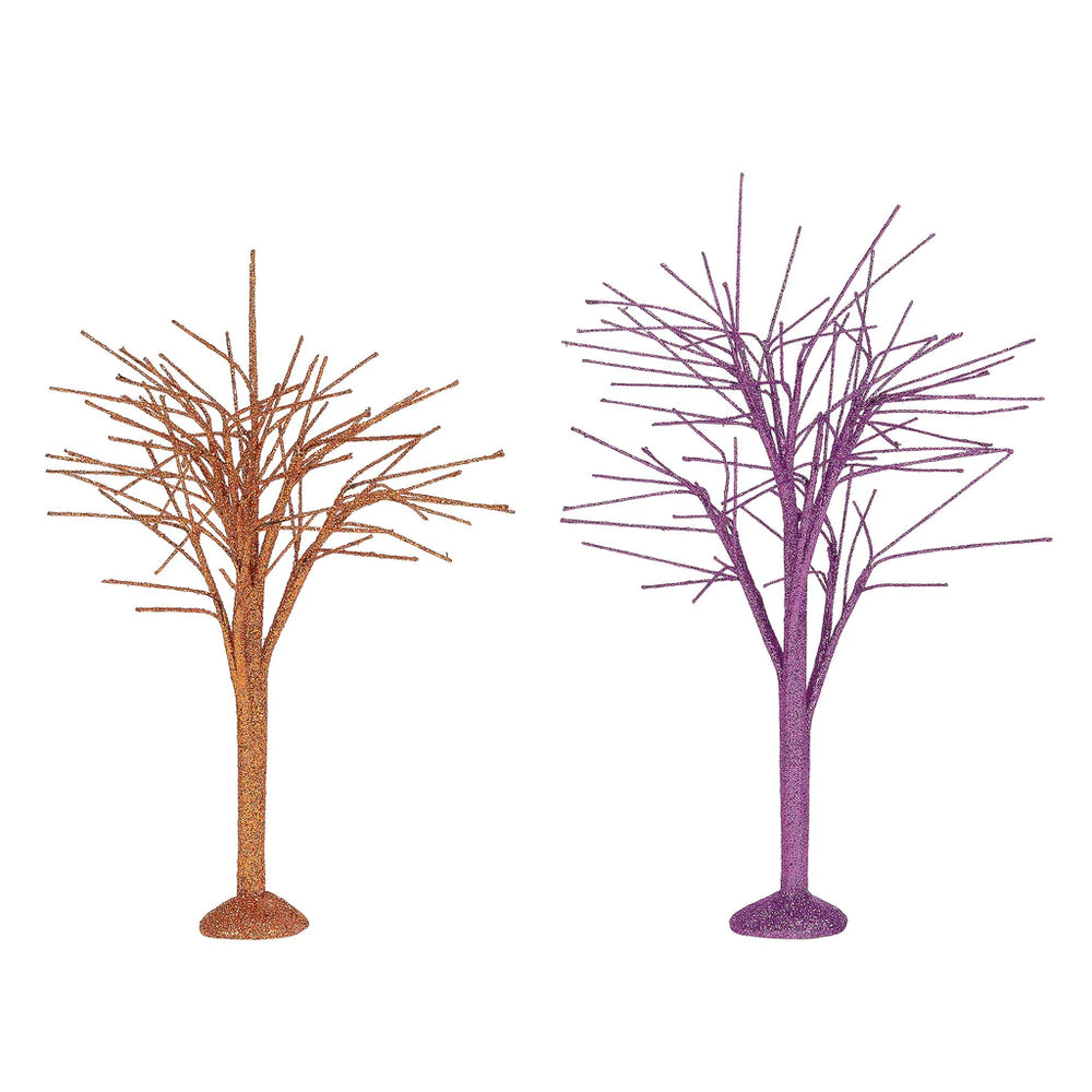 D-56 Collectible: Oct Sparkle Bare Branch Trees