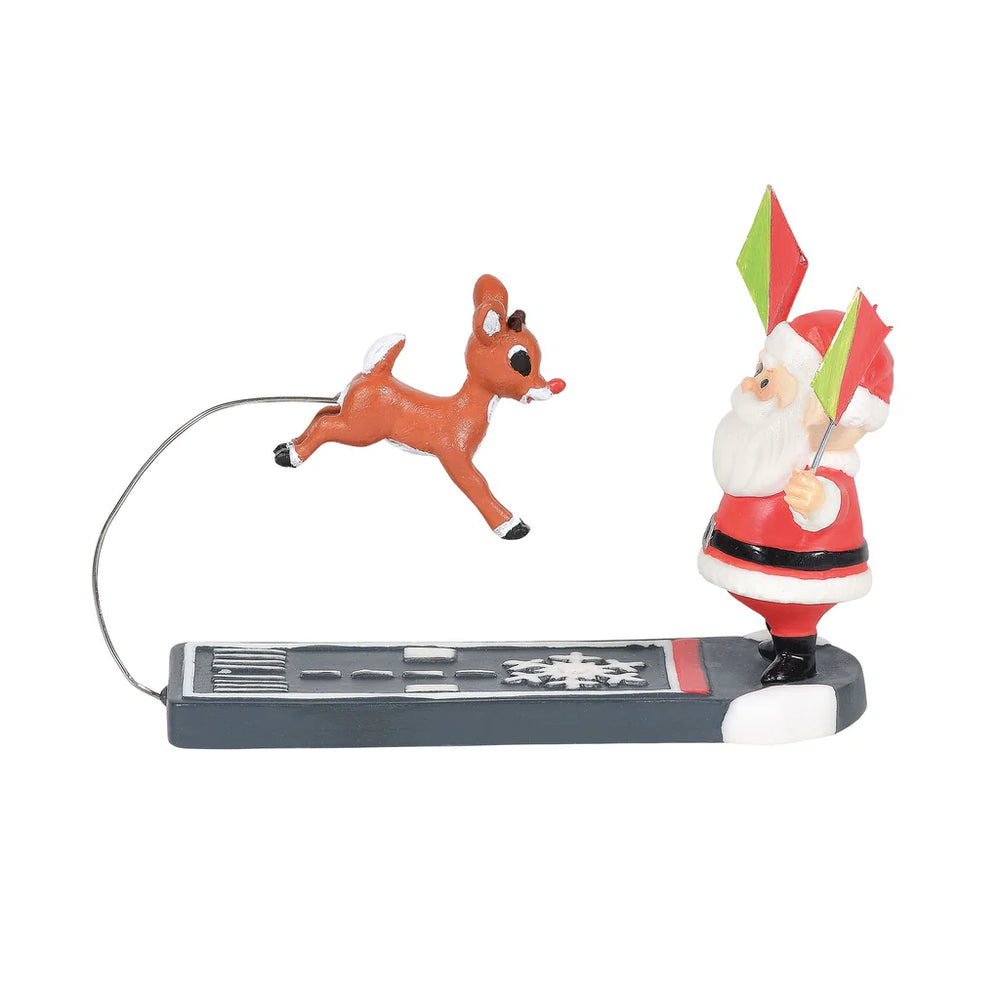 D-56 Collectible: NP Nice Landing Rudolph!