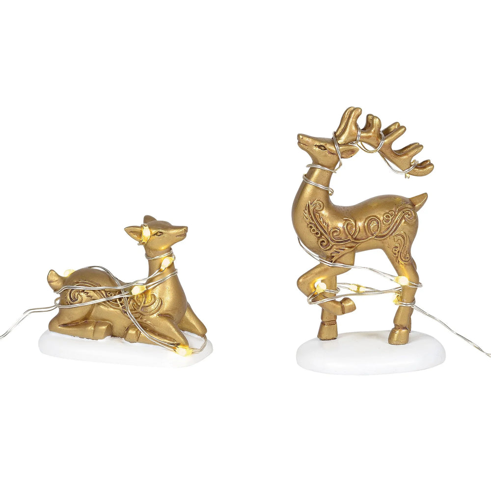 D-56 Village Accessory: Lit Deer Yard Decor