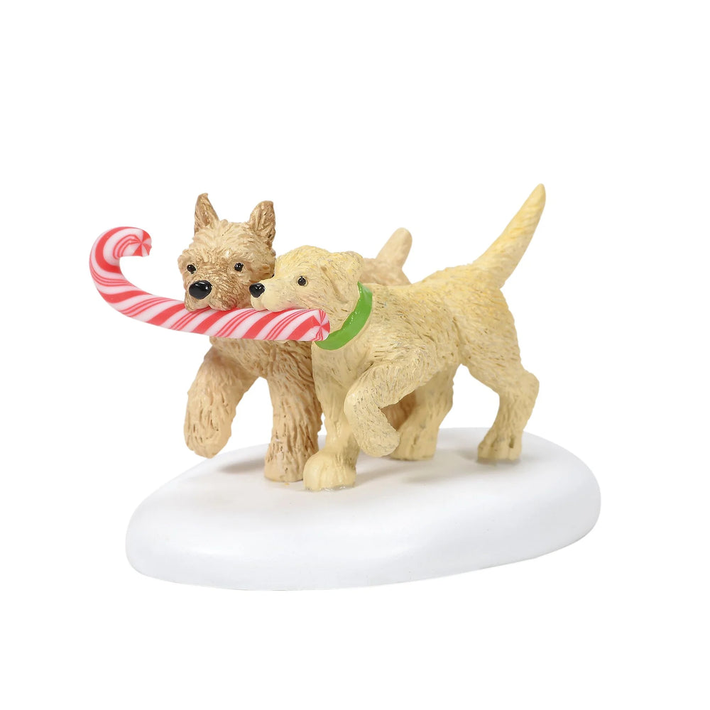 D-56 Village Accessory: Candy Cane Peppermint Pups