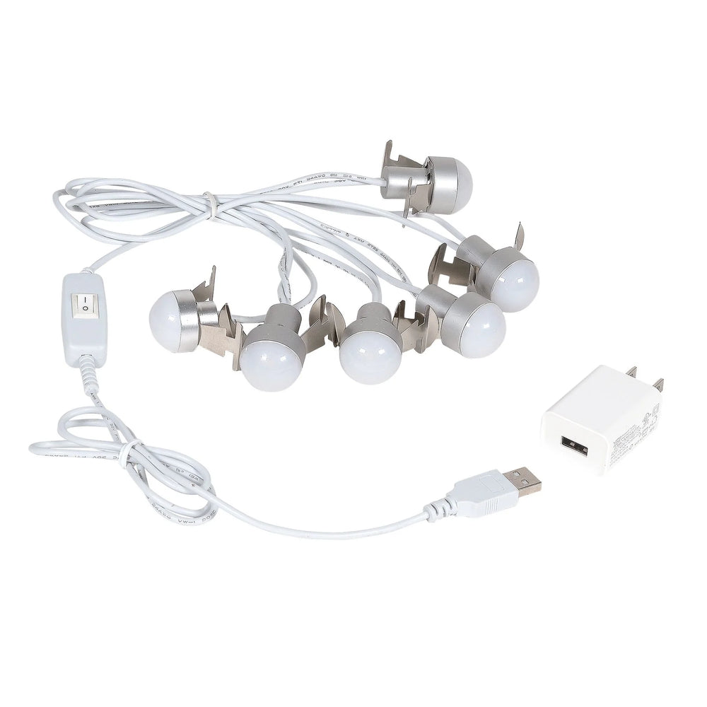 D-56 Village Electrical: Cord USB LED 6 Light Set