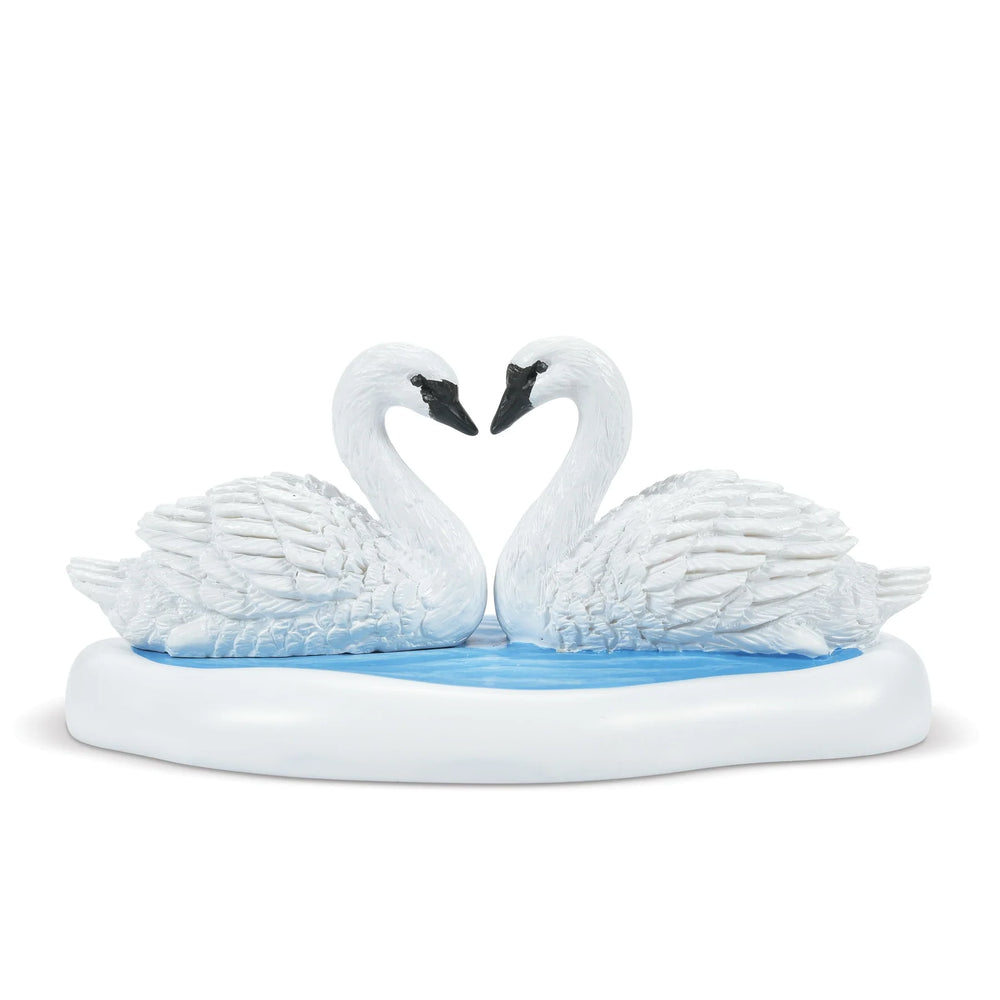 D-56 Village Accessory: White Christmas Swans