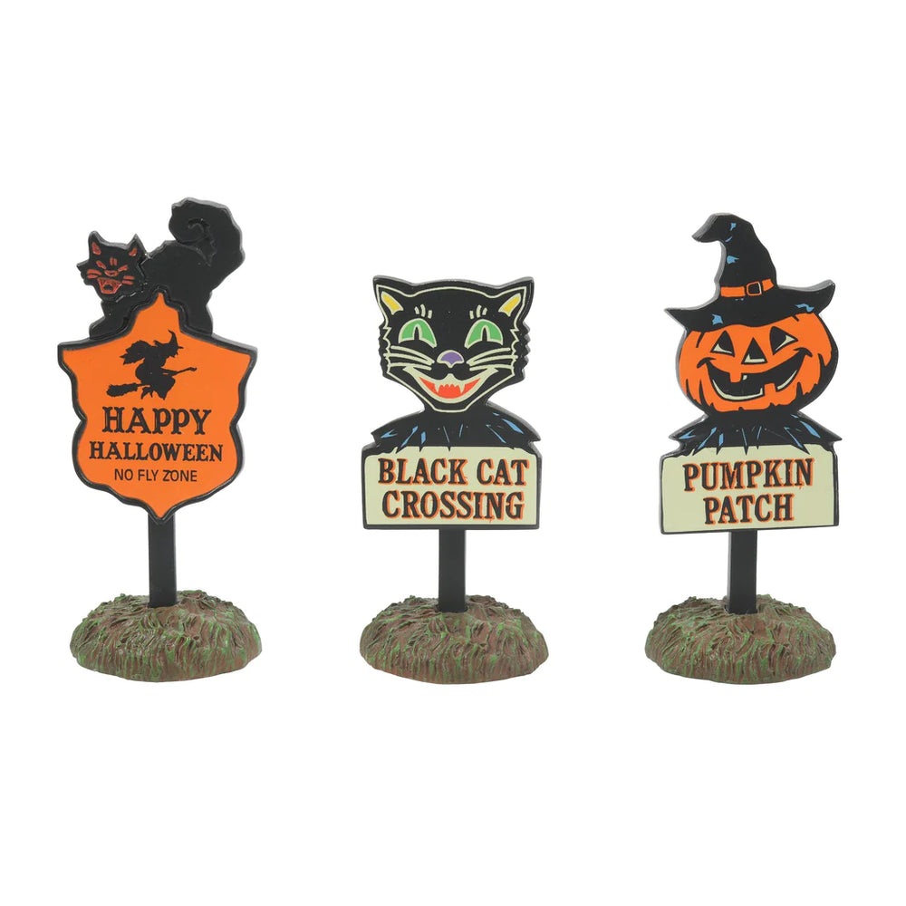 D-56 Collectible: Halloween Signs Set