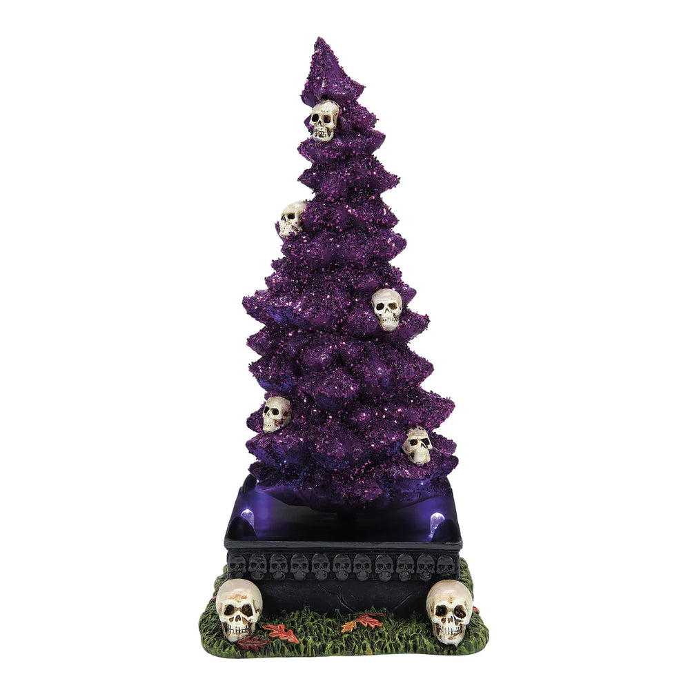 D-56 Halloween Collectible: Animated Haunted Skull Tree