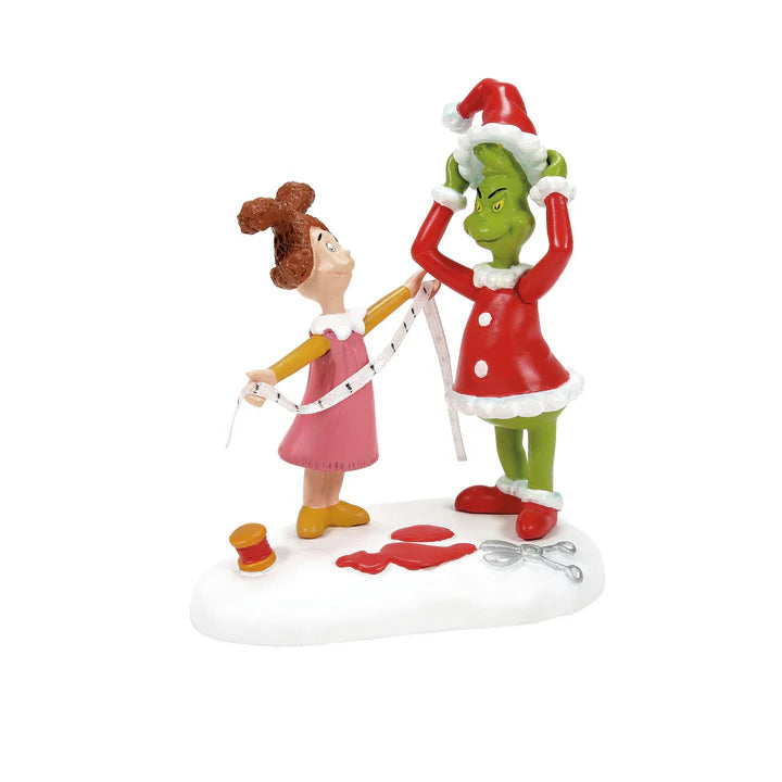 D-56 Collectible: Grinch Being Fitted For A Santy Suit