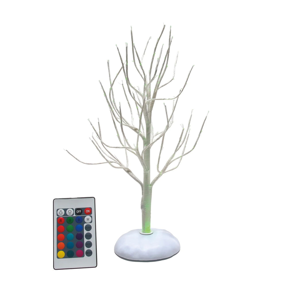 D-56 Village Tree: Lit Twinkle Branch Tree White