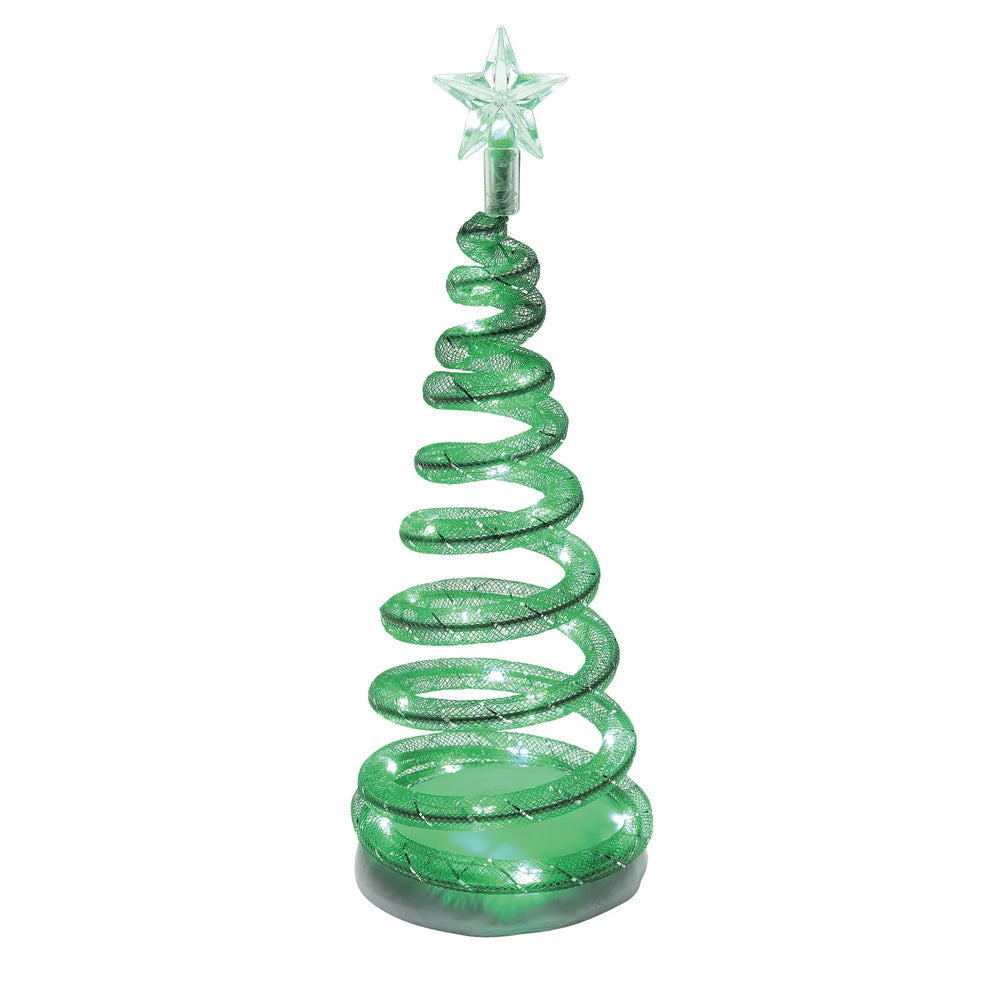 D-56 Village Tree: Spiralight LED Green Tree