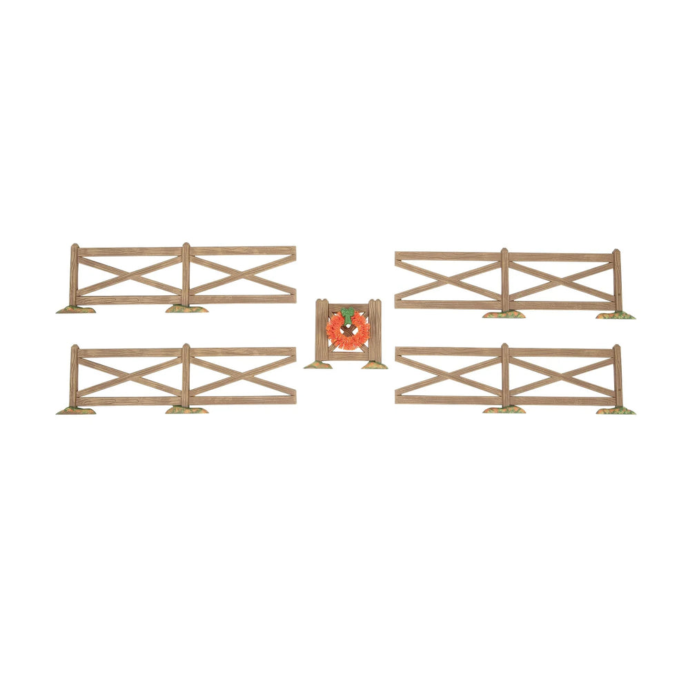 D-56 Halloween Collectible: Crossbuck Fence Set Brown