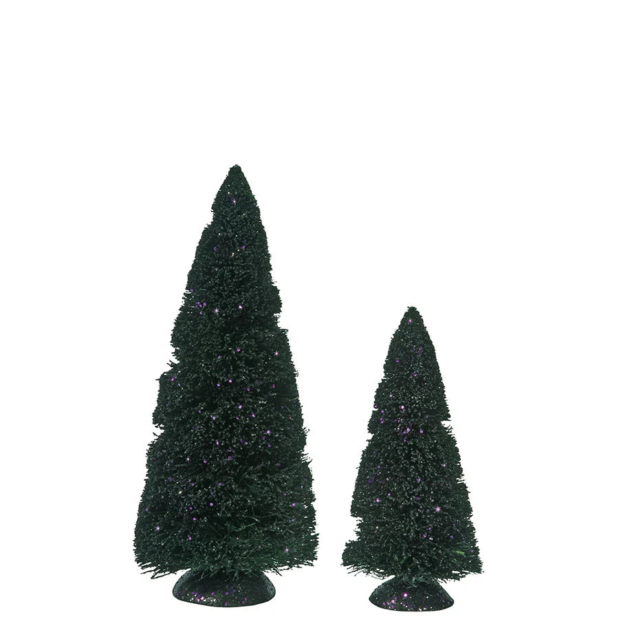 D-56 Halloween Tree: Purple Glitter Sisal Trees